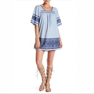 LOVE + HARMONY BOARDER SHIFT DRESS